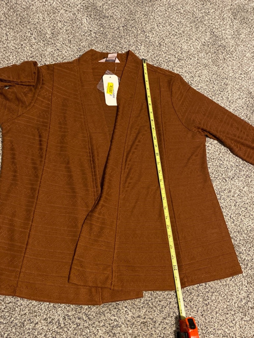 Allison Daley NWT Rust Open Front Cardigan Size Petite Medium - Picture 7 of 7
